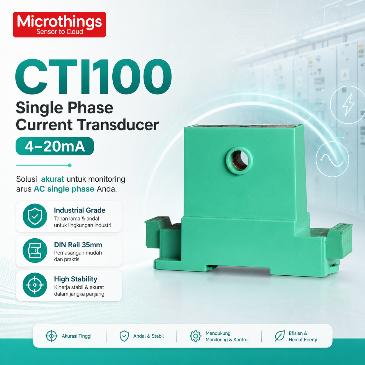 CTI100 Single Phase Current Transducer 4-20mA 18082026 CTI100 Single Phase Current Transducer 4-20mA 18082026