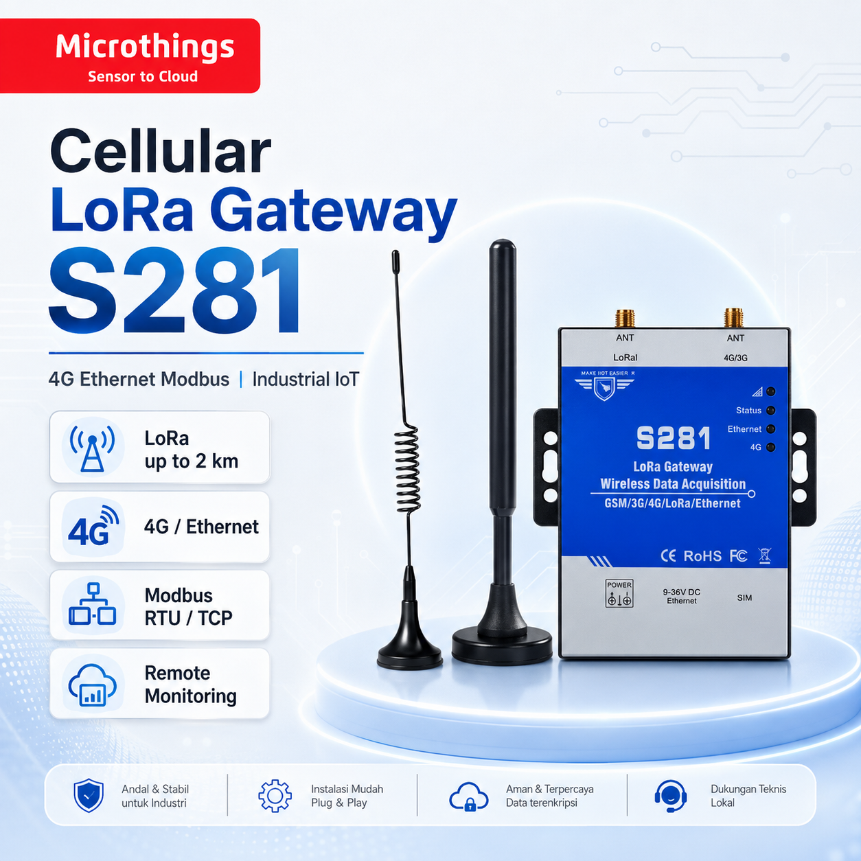 Cellular LoRa Gateway S281 Cellular LoRa Gateway S281