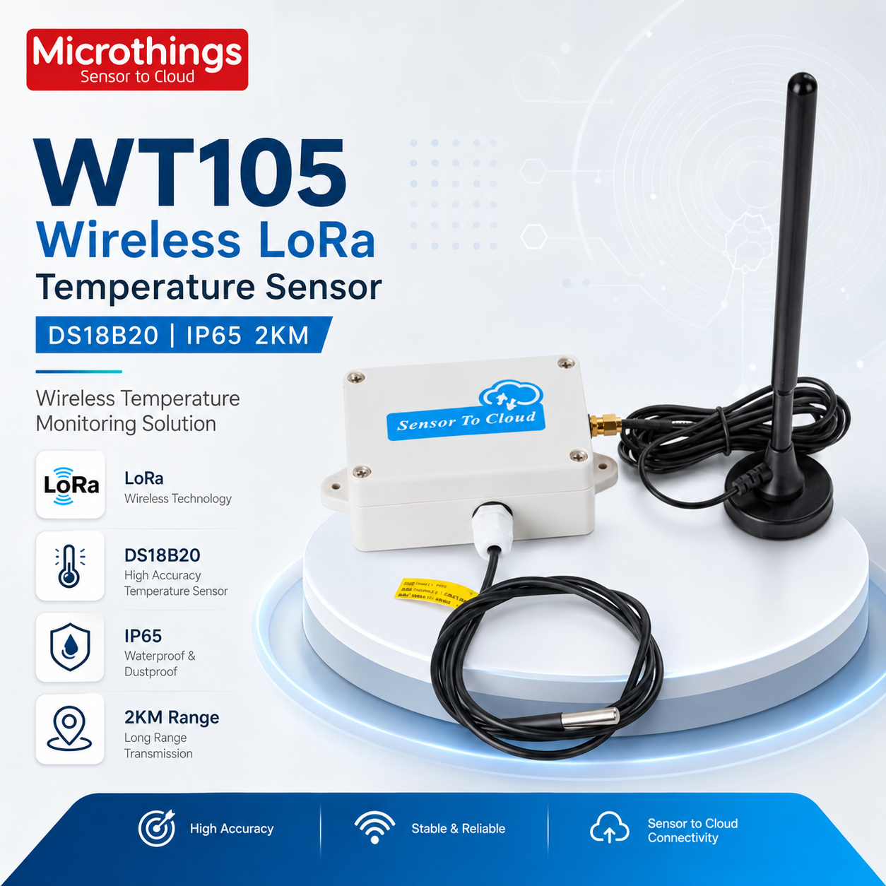 Wireless LoRa Temperature Sensor WT105