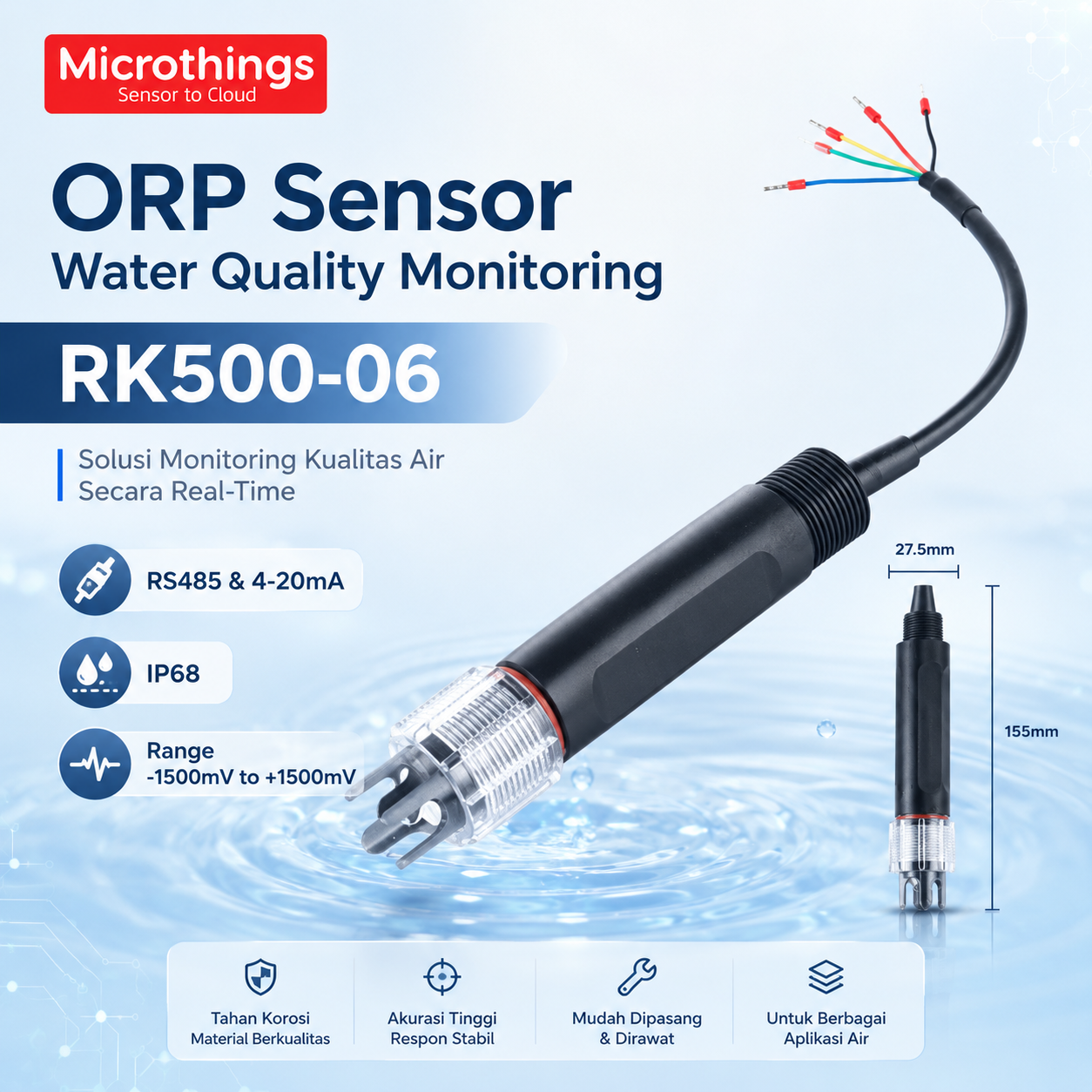 ORP Sensor Water Quality Monitoring RK500-06 24062026
