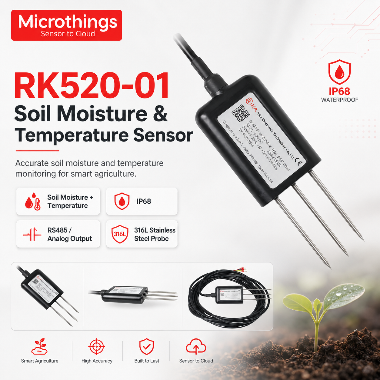 RK520-01 Soil Moisture & Temperature Sensor 060726