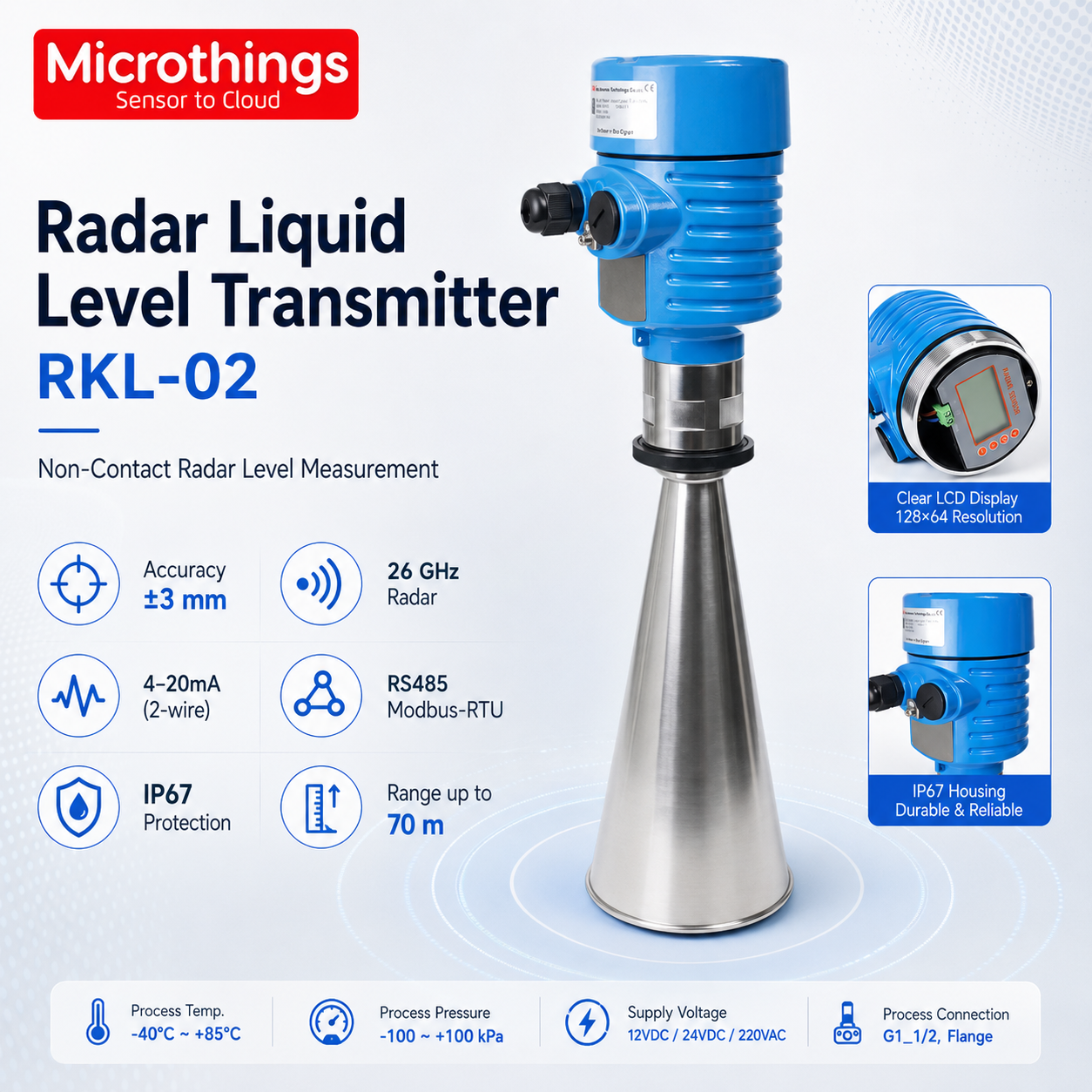 Radar Liquid Level Transmitter RKL-02 Radar Liquid Level Transmitter RKL-02