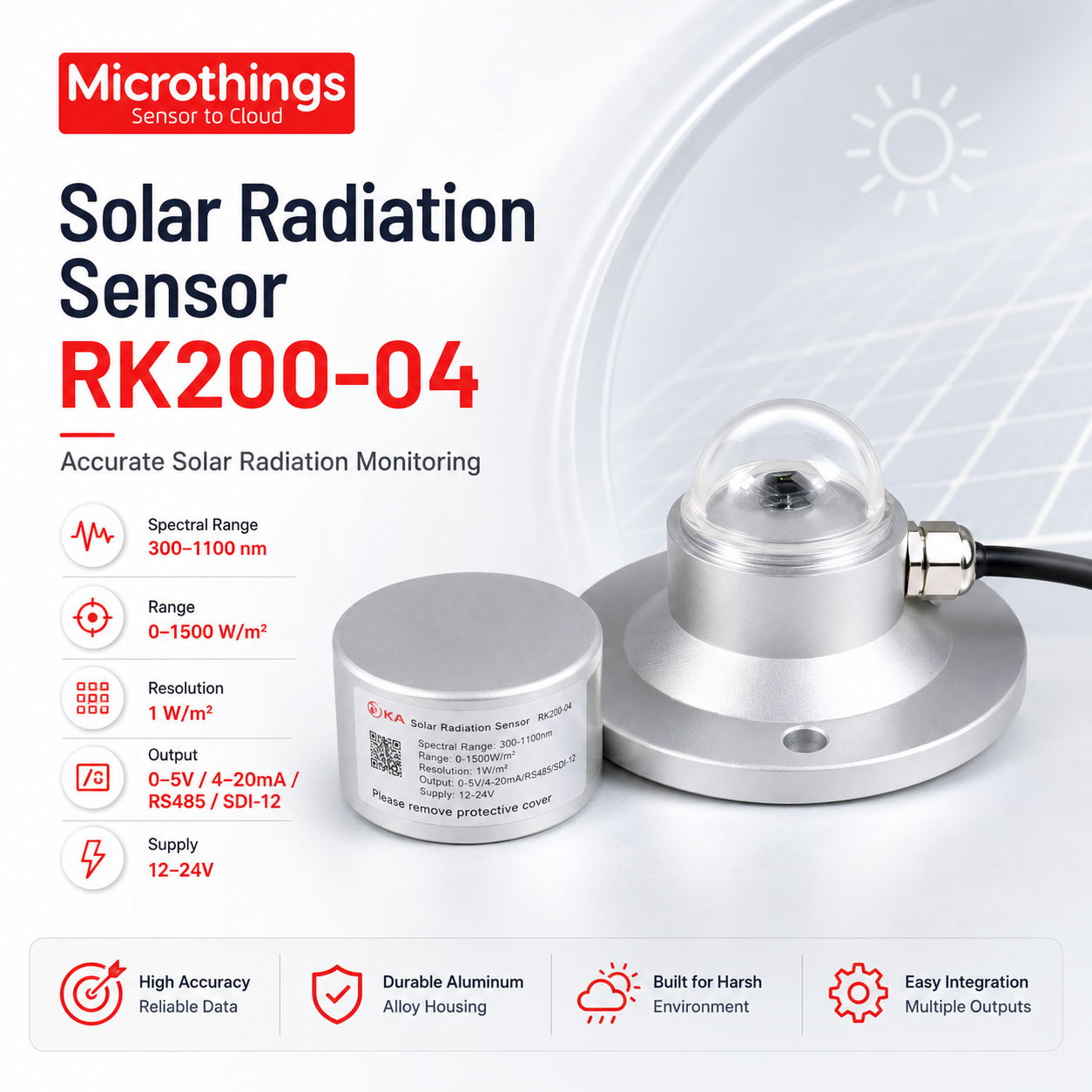 Solar Radiation Sensor RK200-04 Solar Radiation Sensor RK200-04