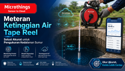 Meteran Ketinggian Air Tape Reel dalam Pengukuran Kedalaman Sumur