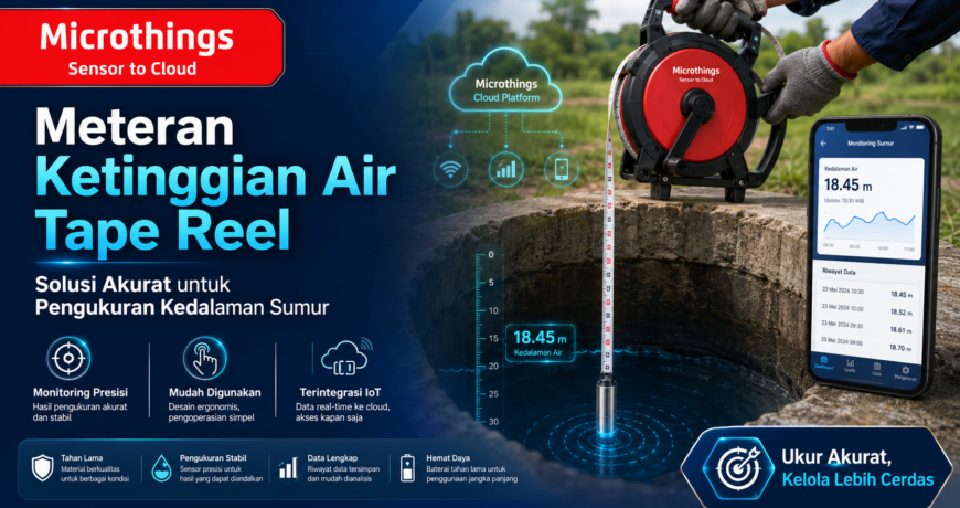 Meteran Ketinggian Air Tape Reel dalam Pengukuran Kedalaman Sumur