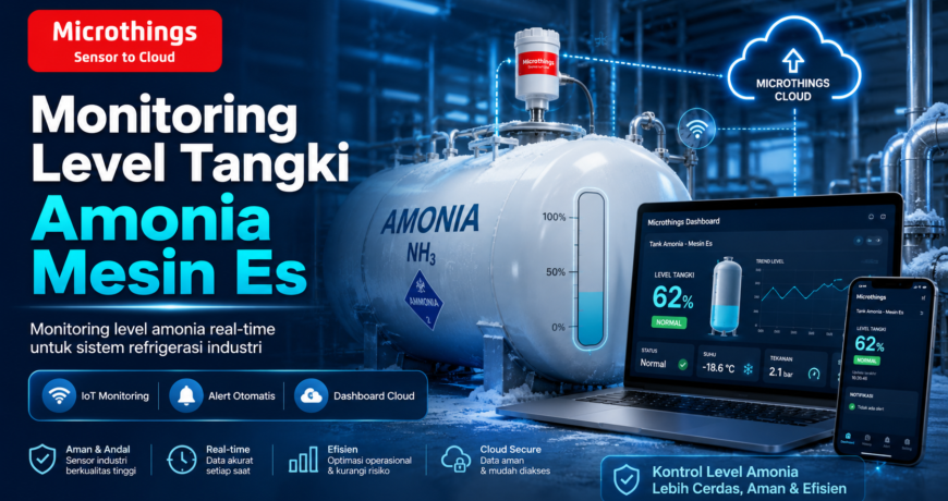 Monitoring Level Tangki Amonia Mesin Es