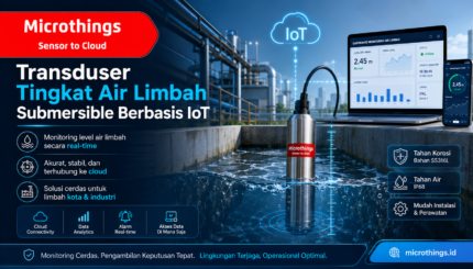 Transduser Tingkat Air Limbah Submersible Berbasis IoT