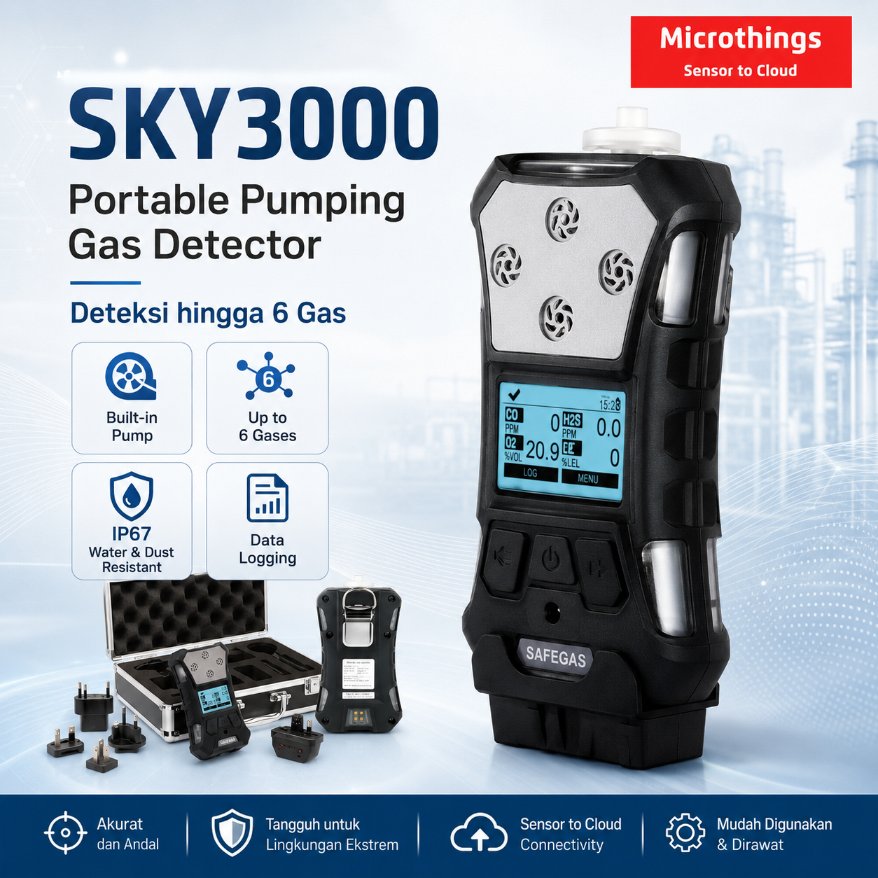 SKY3000 Portable Pumping Gas Detector 04082026