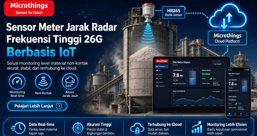 Sensor Meter Jarak Radar Frekuensi Tinggi 26G Berbasis IoT