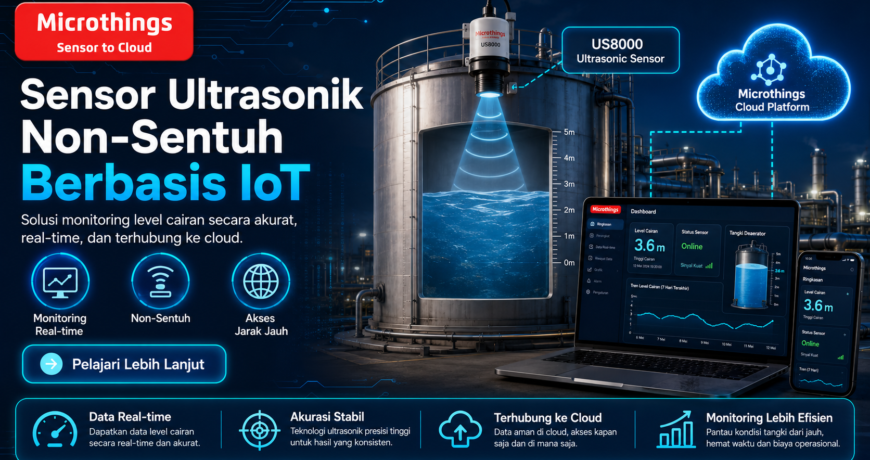 Sensor Ultrasonik Non-Sentuh Berbasis IoT