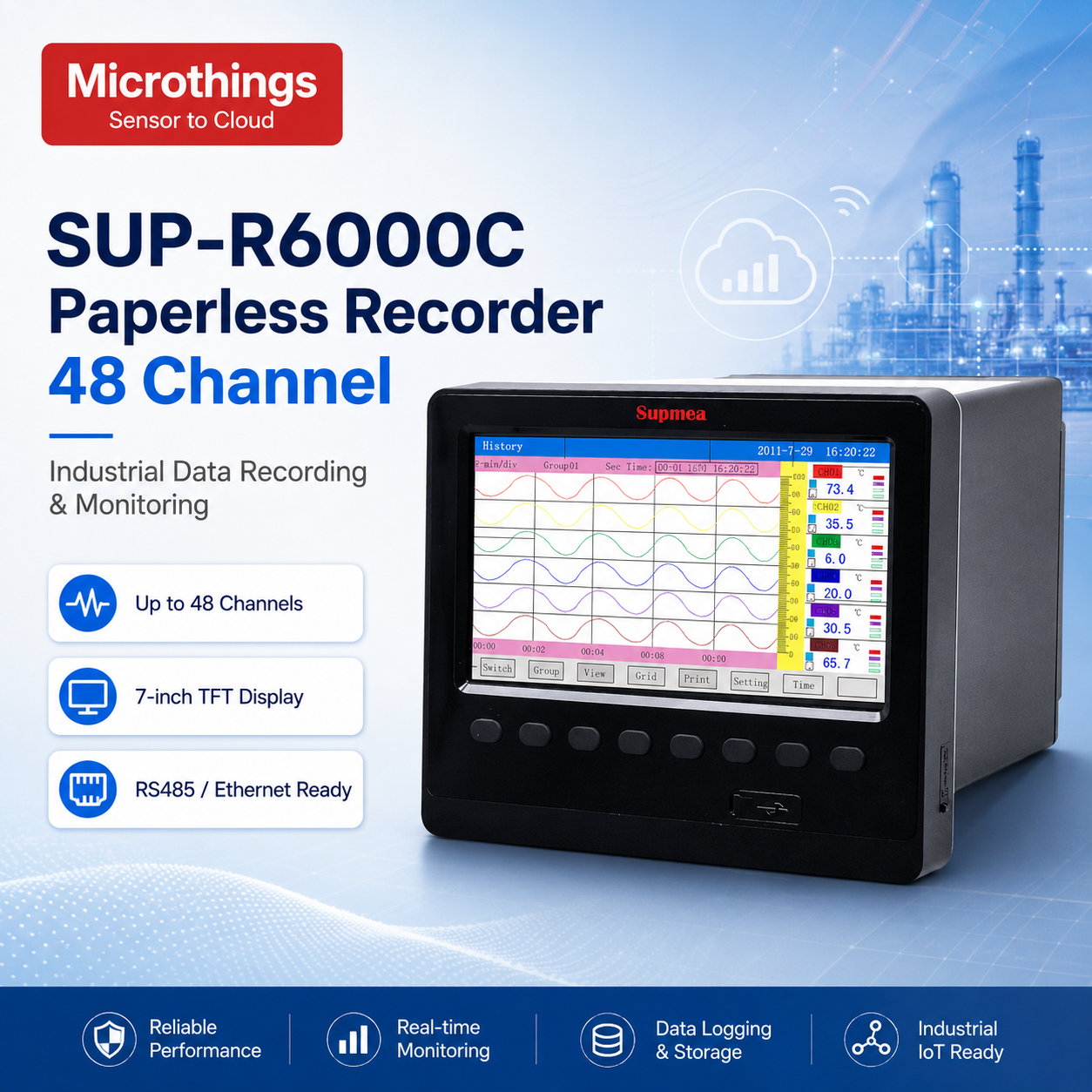 SUP-R6000C Paperless Recorder SUP-R6000C Paperless Recorder