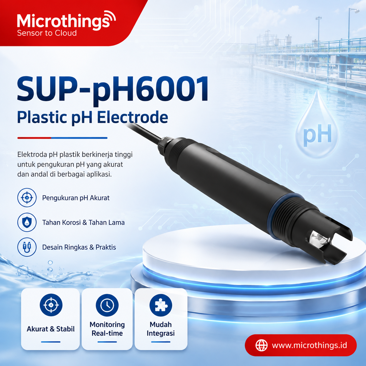 SUP-pH6001 Plastic pH Electrode 23082026 SUP-pH6001 Plastic pH Electrode 23082026