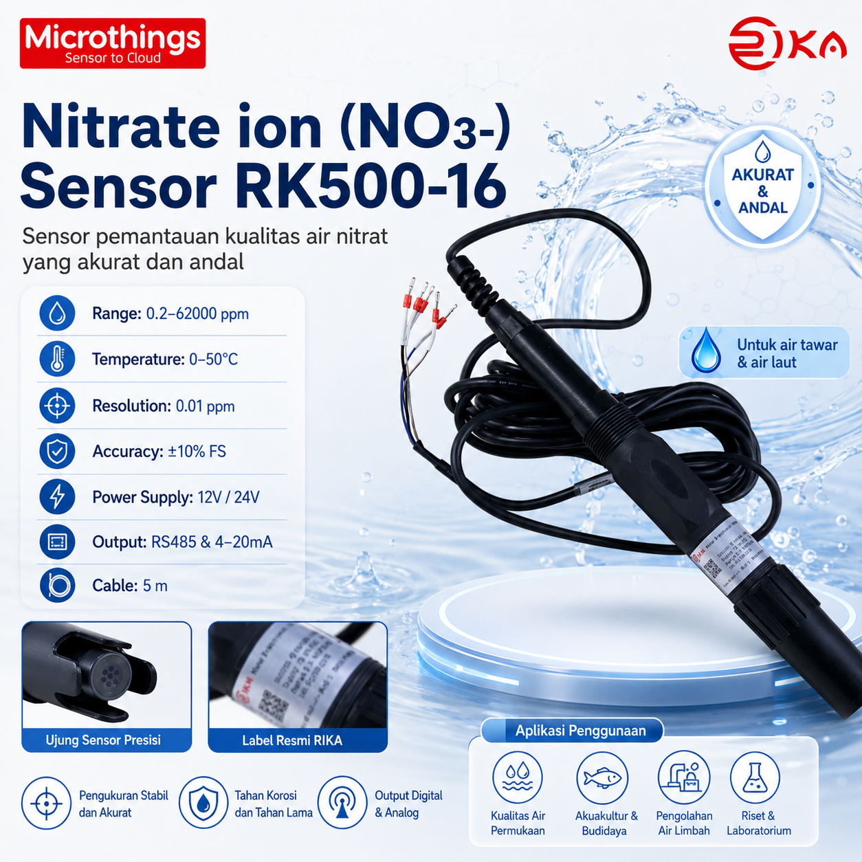Nitrate ion(NO3) Sensor RK500-16 Nitrate ion(NO3) Sensor RK500-16