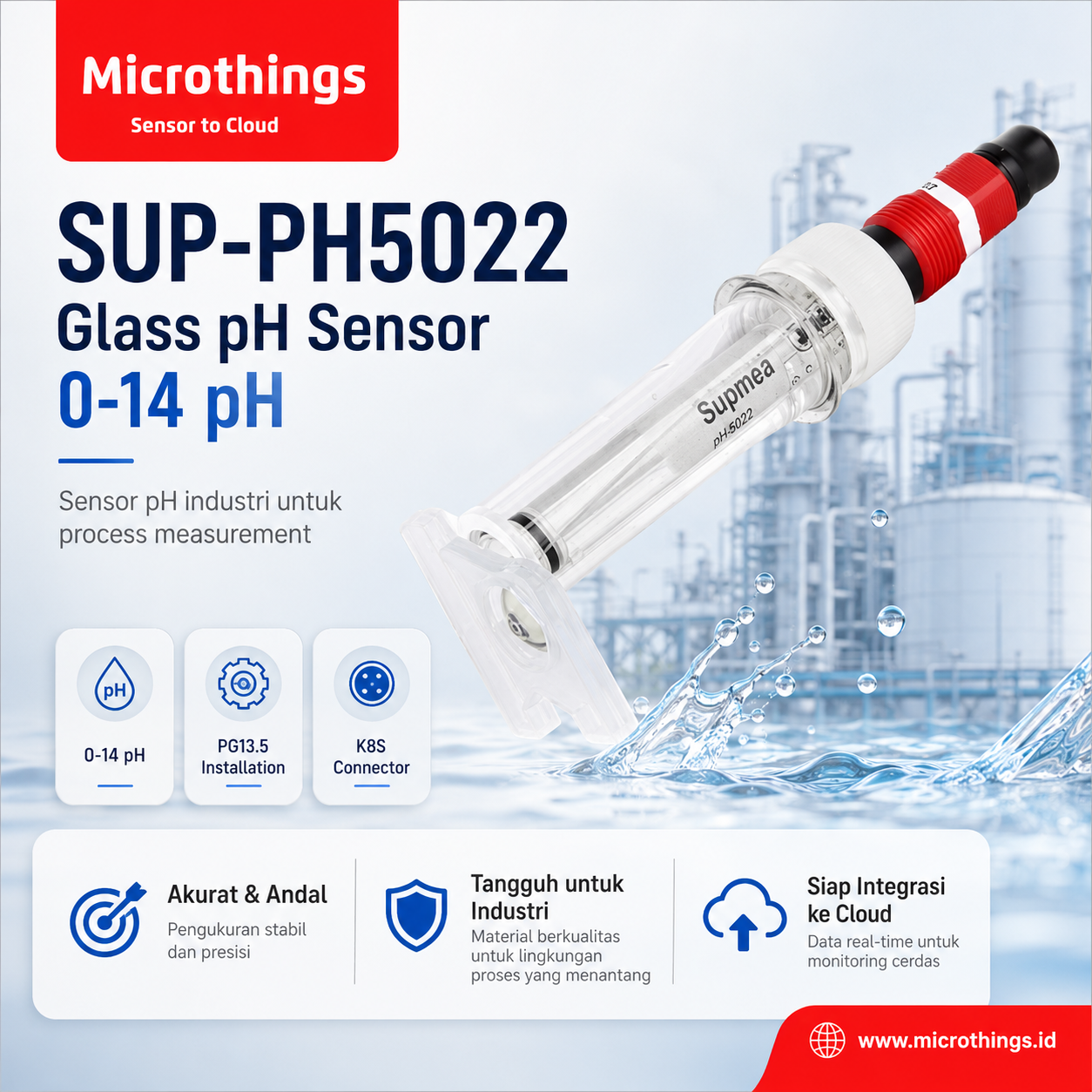 SUP-PH5022 Germany Glass pH Sensor 23082026