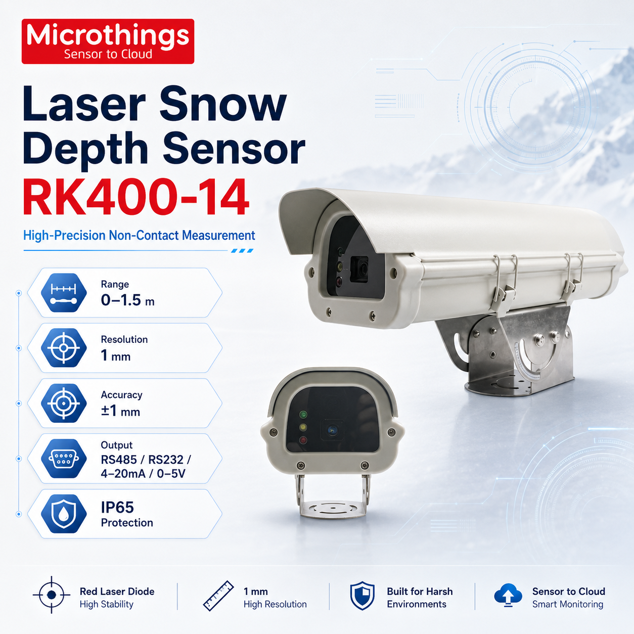 Laser Snow Depth Sensor RK400-14 Laser Snow Depth Sensor RK400-14