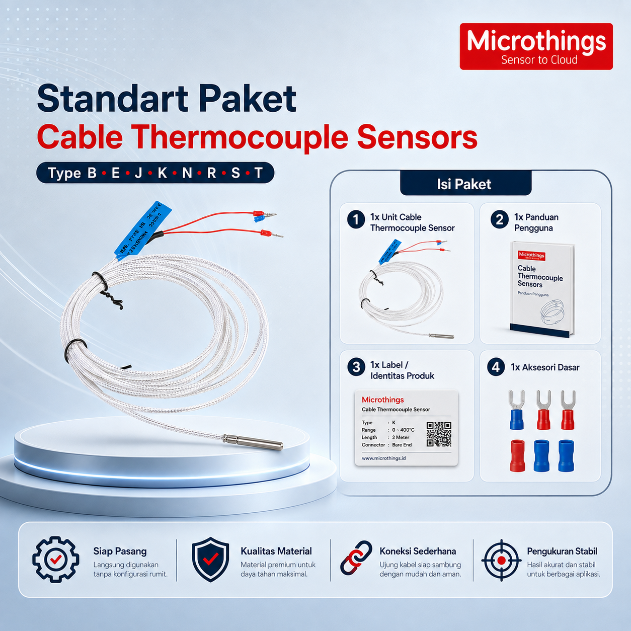 Cable Thermocouple Sensors B E J K N R S T - Image 3