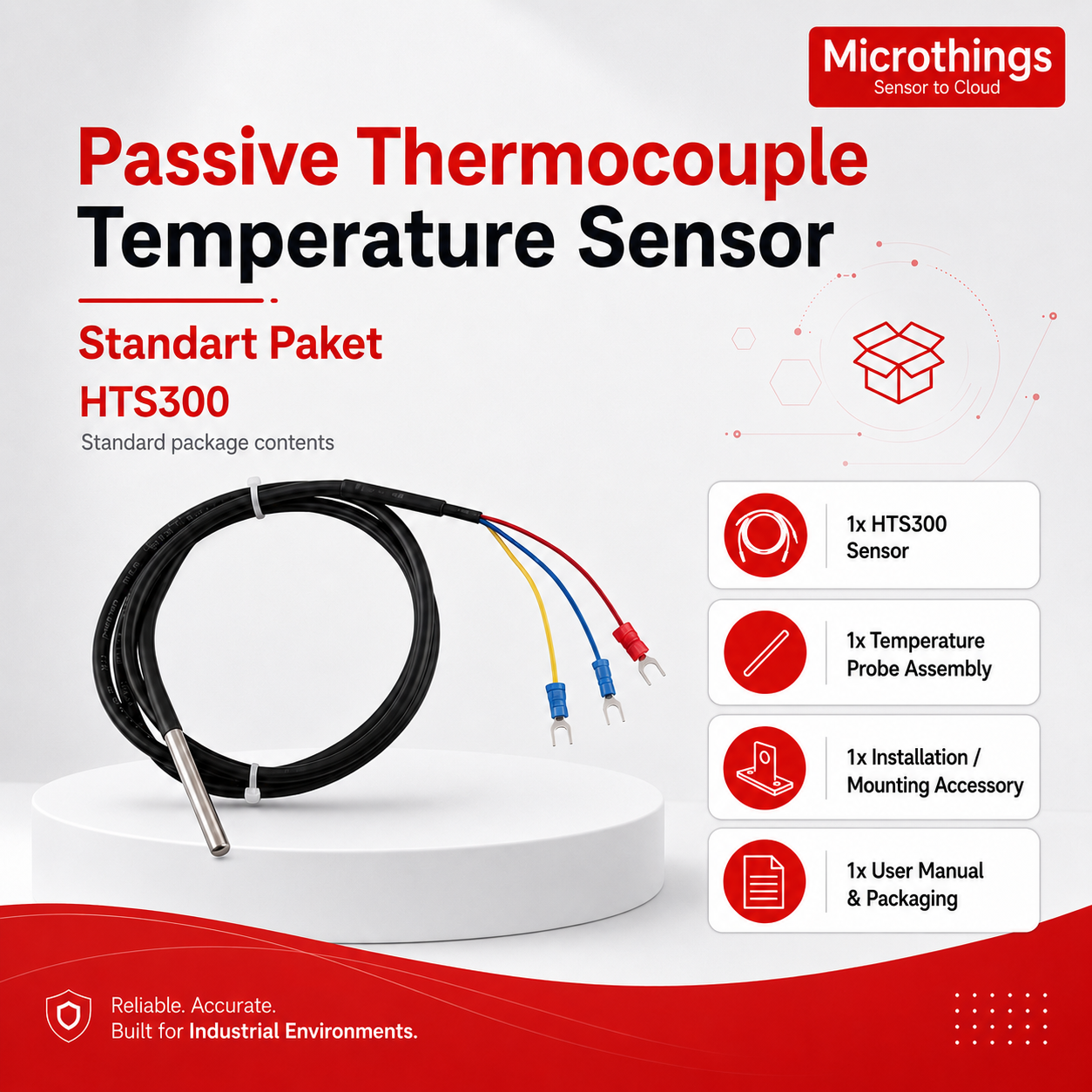 Passive Thermocouple Temperature Sensor HTS300 - Image 3