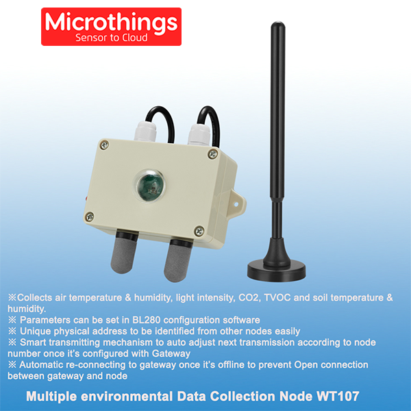 Wireless Lora Multiple Environmental Node Controller