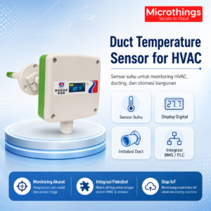 Duct temperature sensor for HVAC