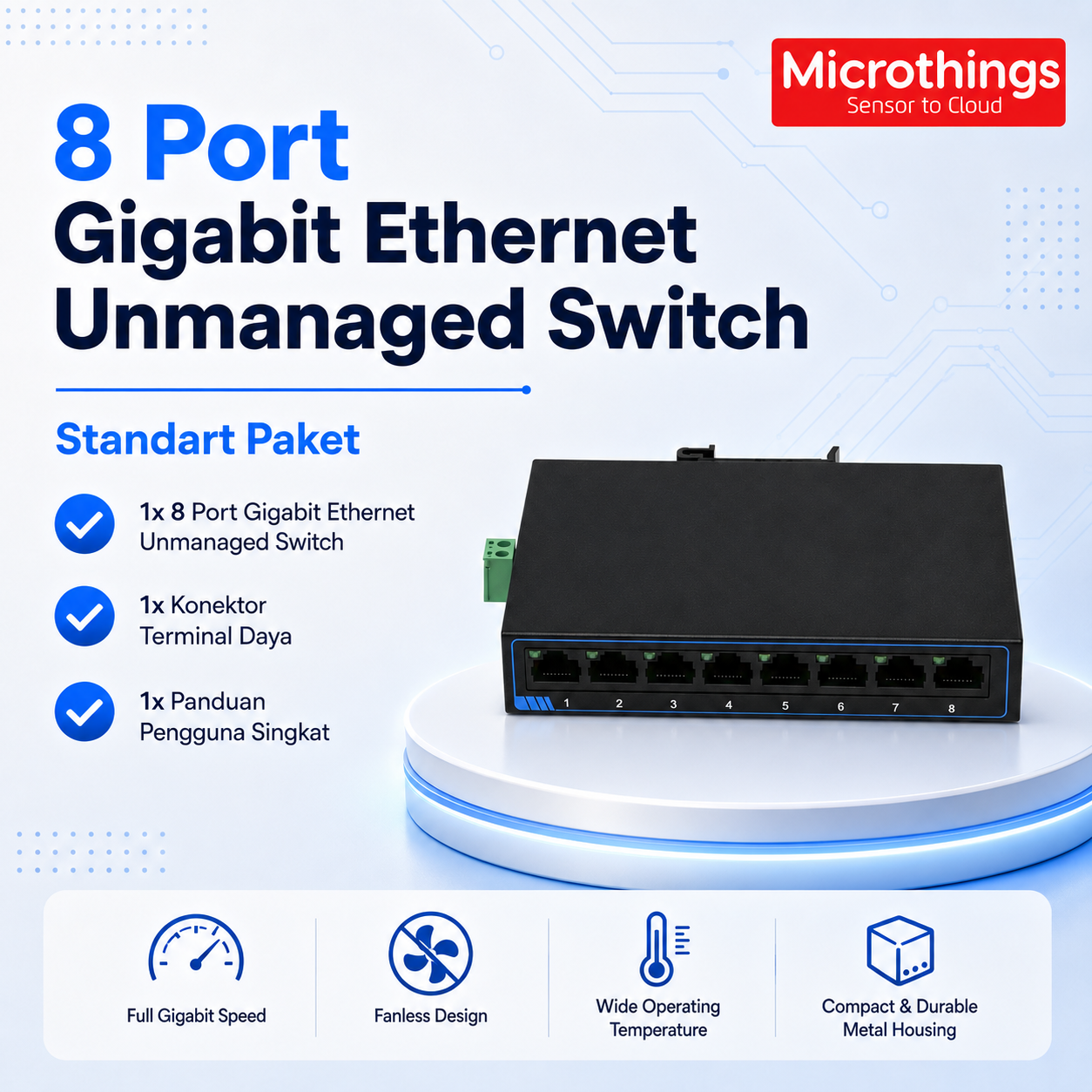 8 Port Gigabit Ethernet Unmanaged Switch