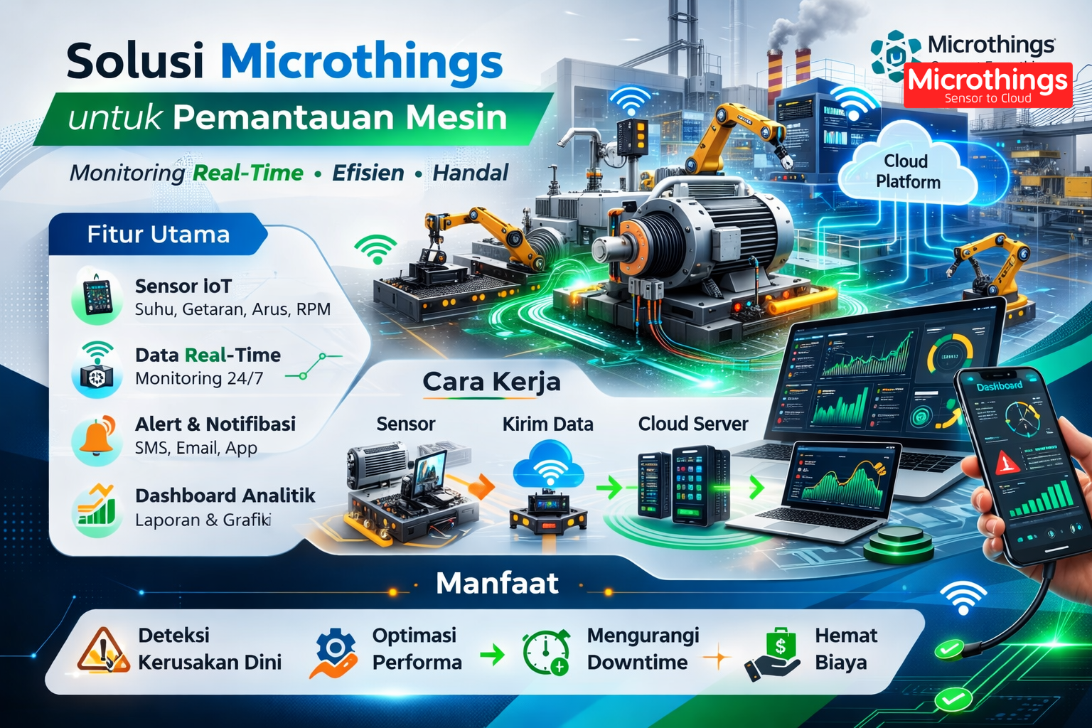 Solusi Microthings untuk Pemantauan Mesin