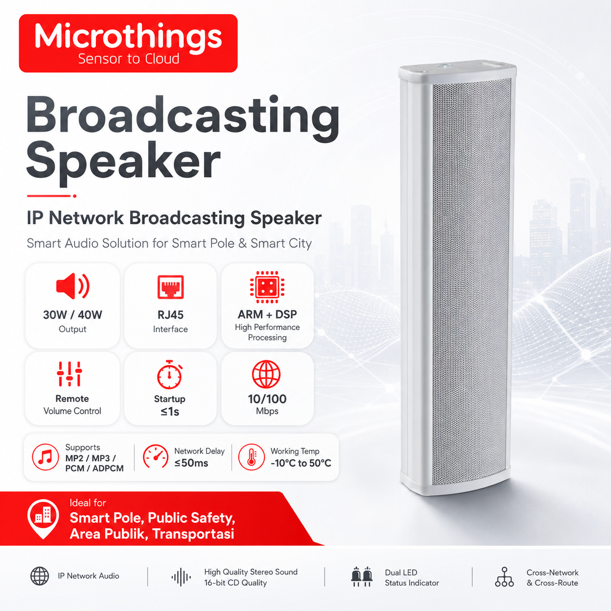 Broadcasting Speaker Smart Pole 25052026 Broadcasting Speaker Smart Pole 25052026
