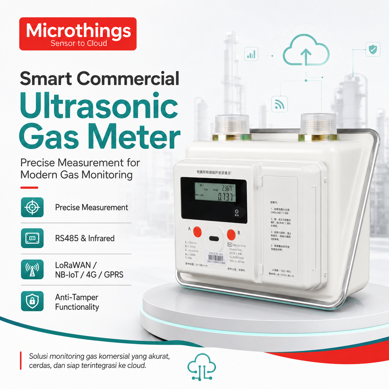 Smart Commercial Ultrasonic Gas Meter 20052026