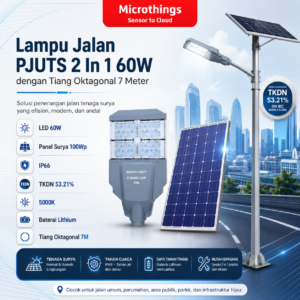Lampu Jalan PJUTS 2 in 1 60W dan Tiang Oktagonal 7 Meter 27052026