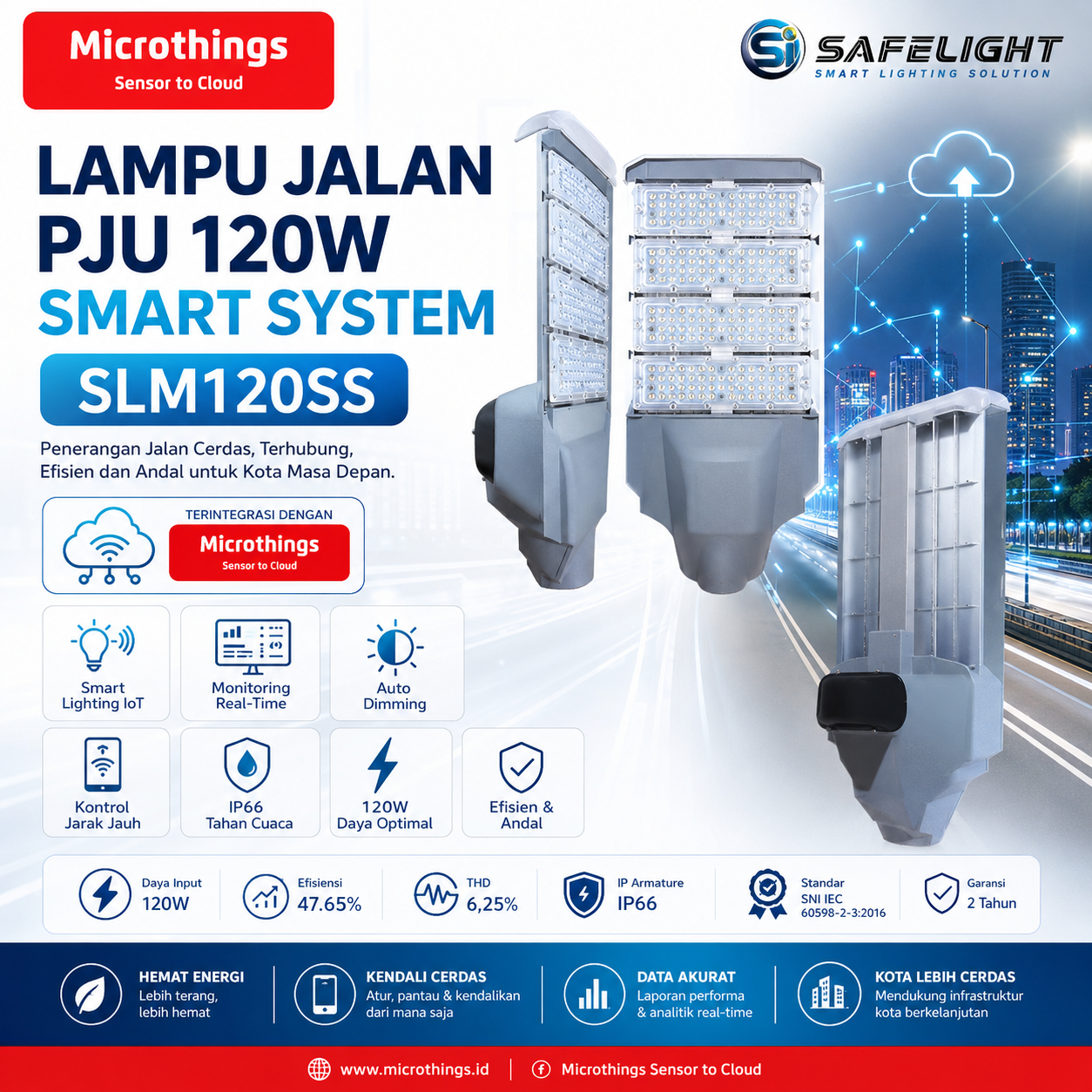 Lampu Jalan PJU 120W Smart System SLM120SS 15062026