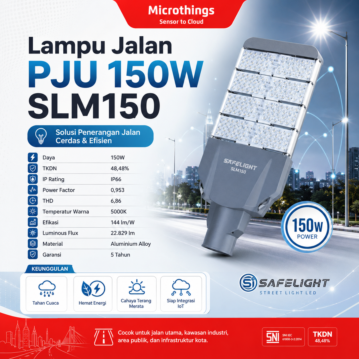 Lampu Jalan PJU 150W SLM150 09062026 Lampu Jalan PJU 150W SLM150 09062026