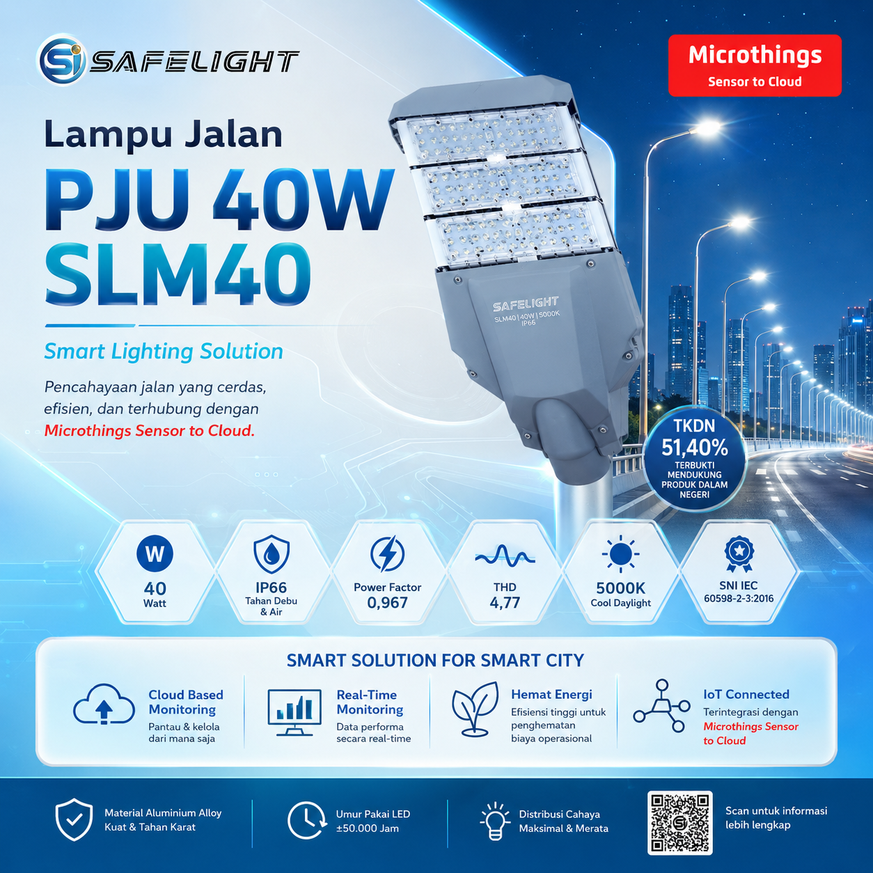 Lampu Jalan PJU 40W SLM40 04062026 Lampu Jalan PJU 40W SLM40 04062026