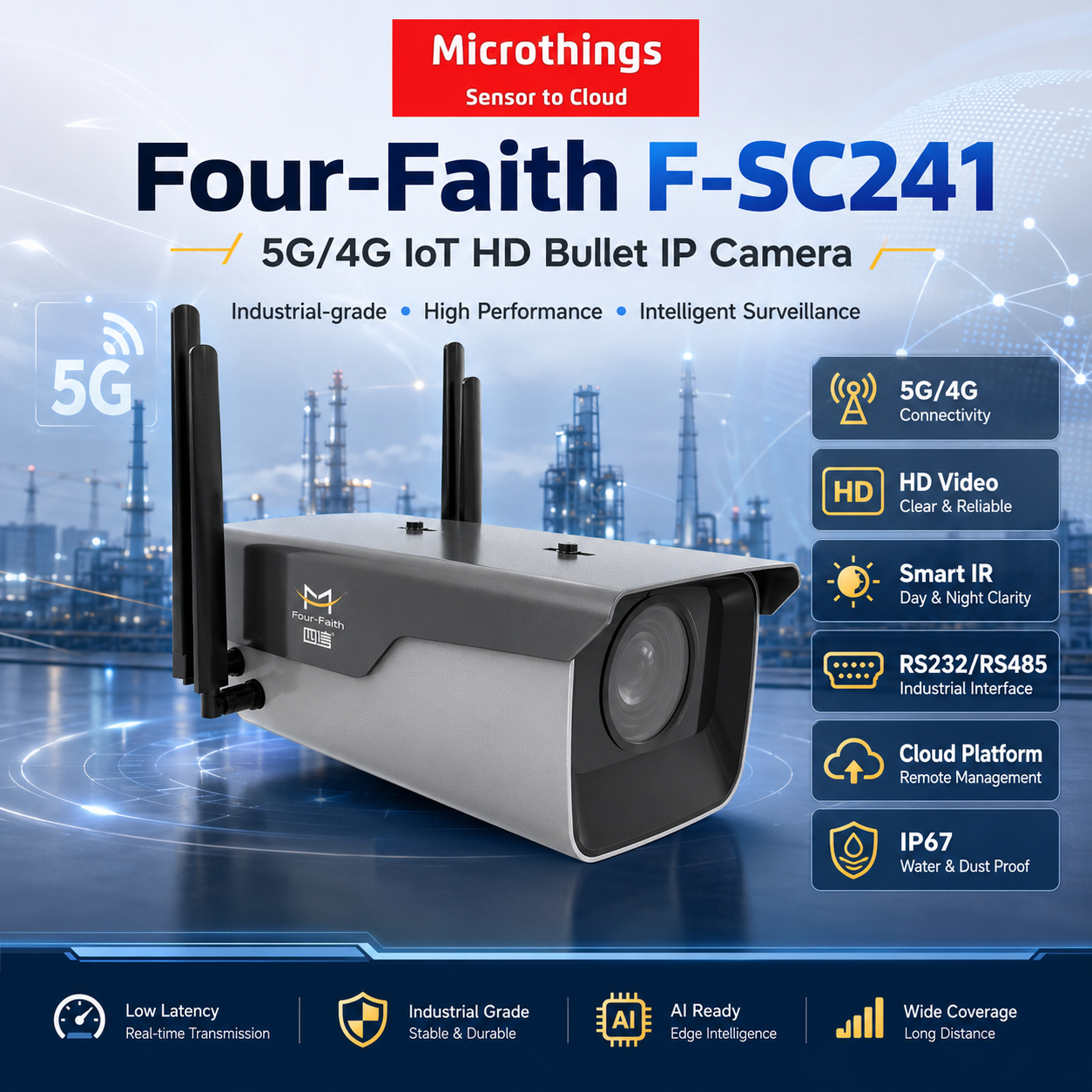 F-SC241 5G 4G IoT HD Bullet IP Camera 22072026 F-SC241 5G 4G IoT HD Bullet IP Camera 22072026