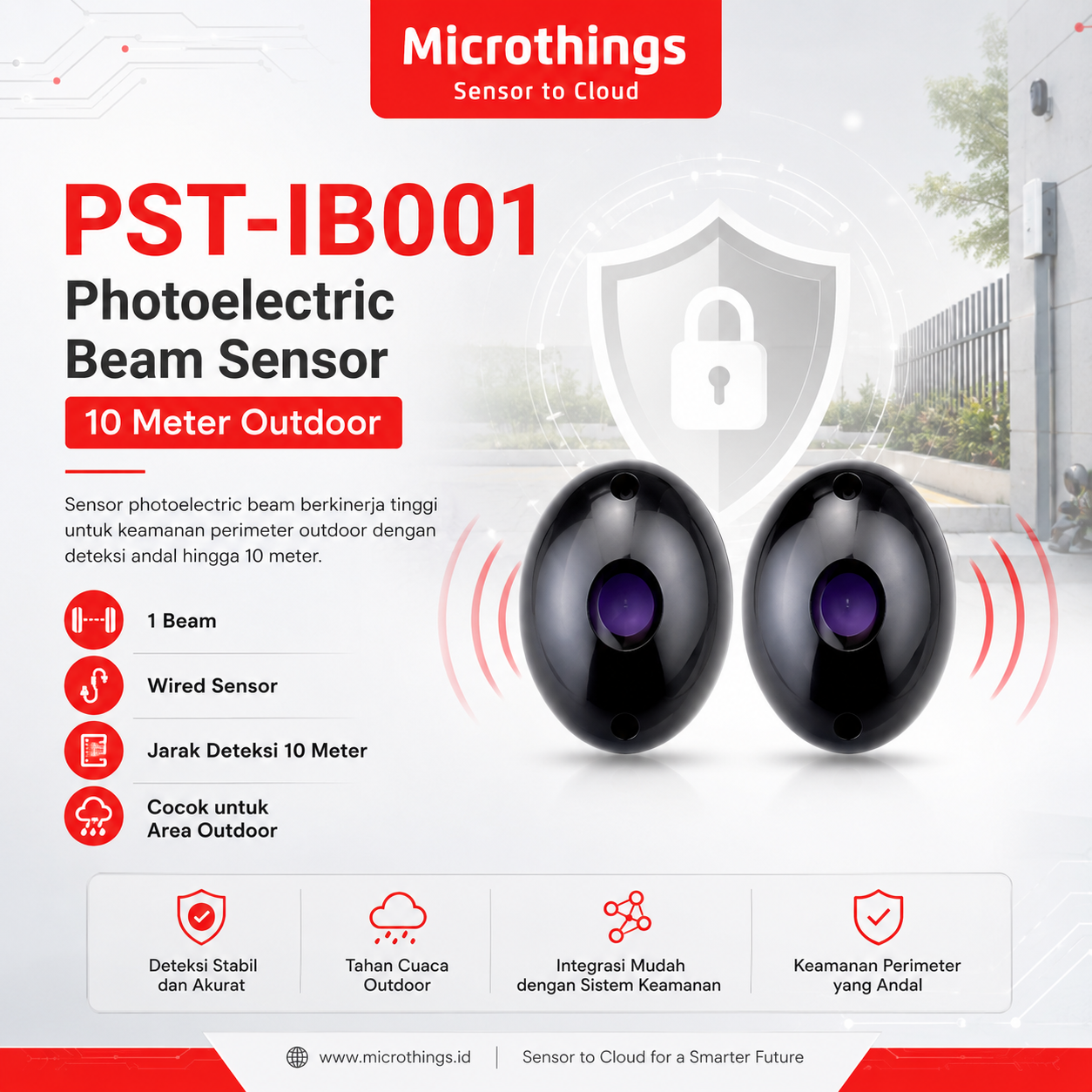 PST-IB001 Photoelectric Beam Sensor 10 Meter 29072026 PST-IB001 Photoelectric Beam Sensor 10 Meter 29072026