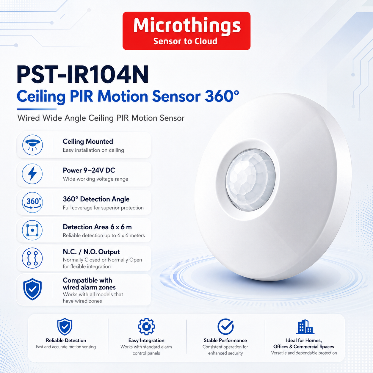 PST-IR104N Wired Ceiling PIR Motion Sensor 28072026 PST-IR104N Wired Ceiling PIR Motion Sensor 28072026