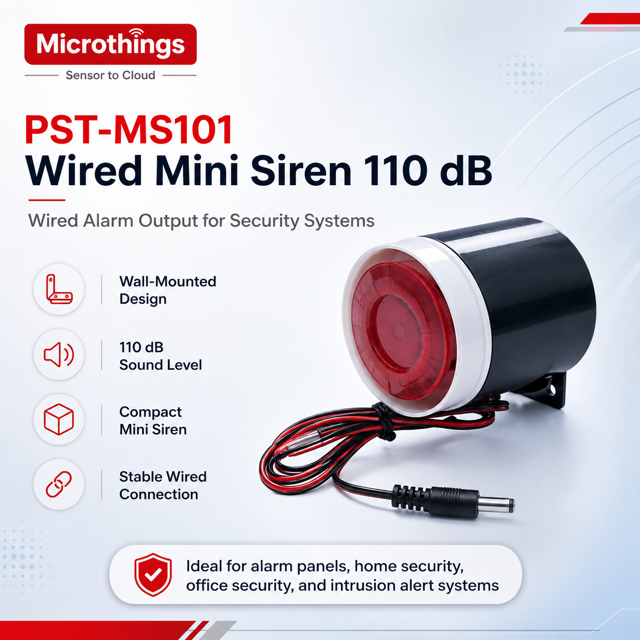 PST-MS101 Wired Mini Siren 110 dB 29072026