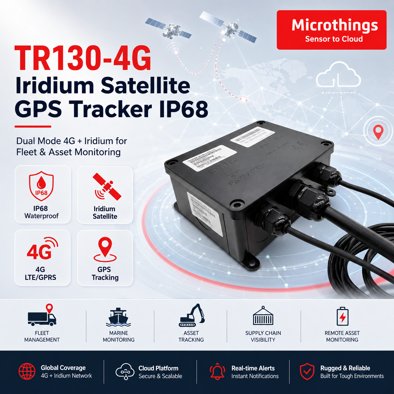 TR130-4G Iridium Satellite GPS Tracker IP68 16072026 TR130-4G Iridium Satellite GPS Tracker IP68 16072026