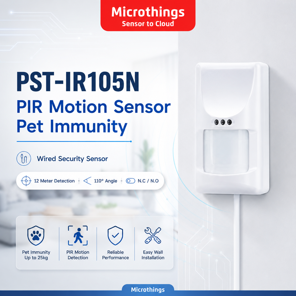 Wired PIR Motion Sensor with Pet Immunity 28072026