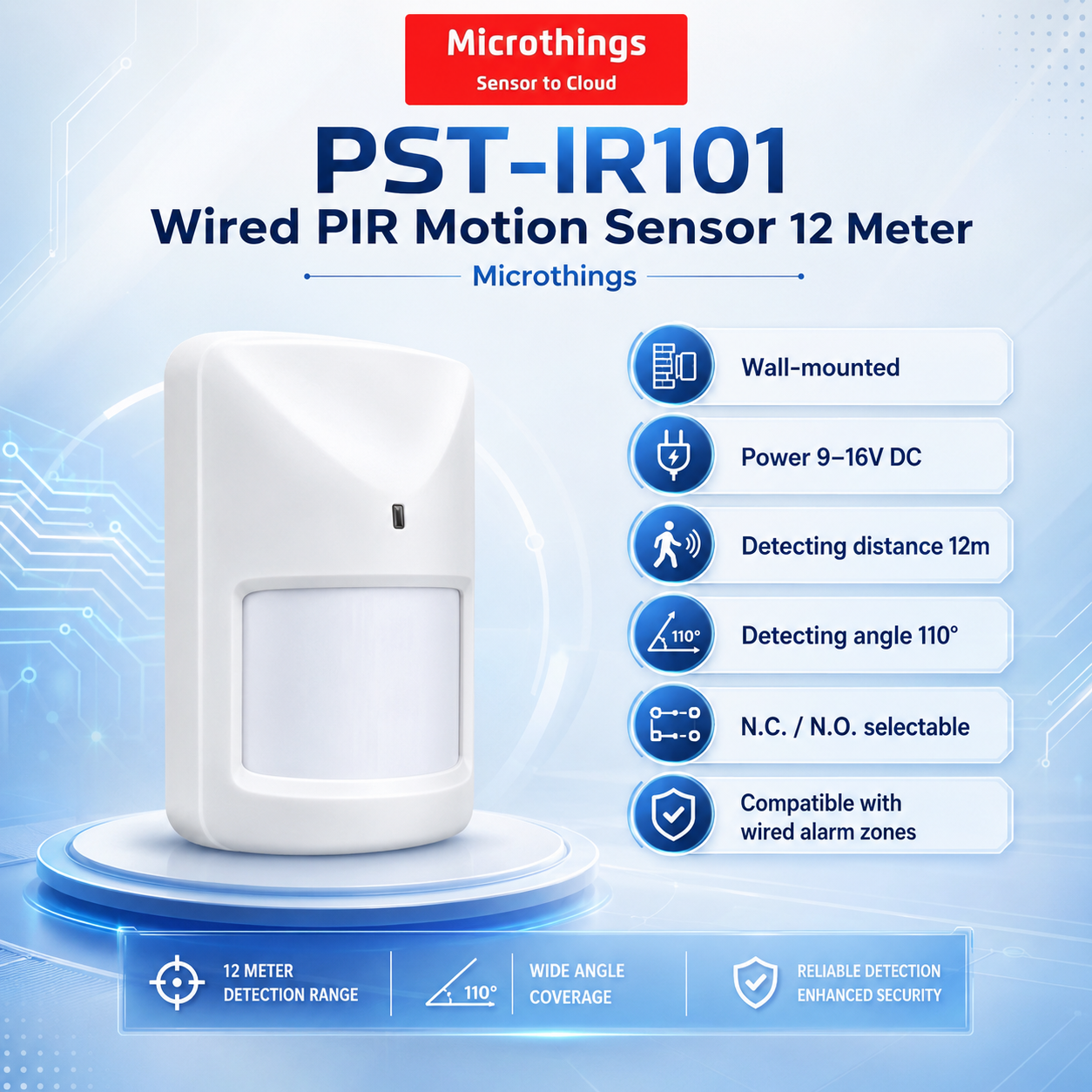 Wired Wide Angle PIR Motion Sensor 28072026