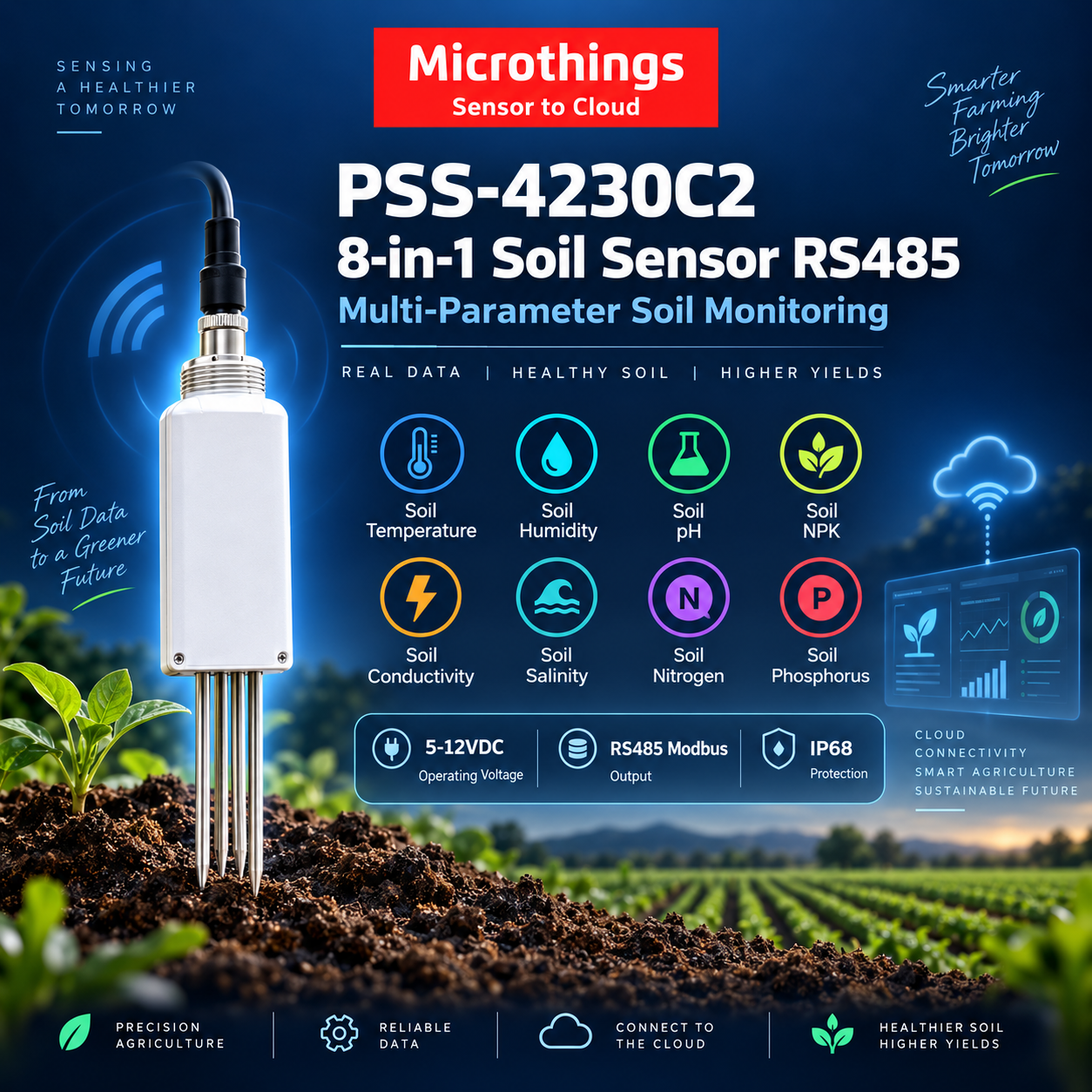 PSS-4230C2 8-in-1 Soil Sensor